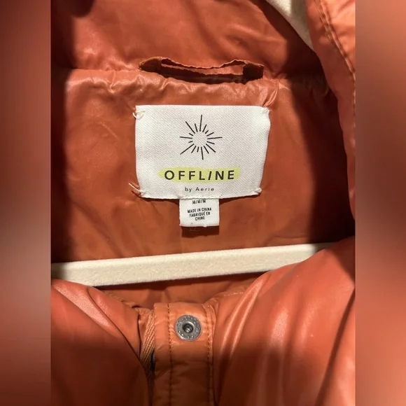 Aerie Offline Puffer Vest in Jupiter Brown , Medium - Picture 9 of 11